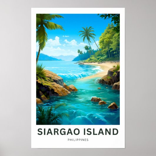 Poster Siargao Island Philippines Imprimer Voyage (Devant)