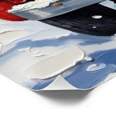 Poster Siberian Cat Christmas Red Truck Holiday (Coin)