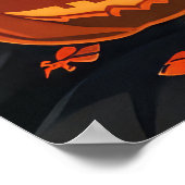 Poster Siberian Husky Halloween Épouvantable  (Coin)