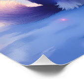 Poster Siberian Husky Northern Lights Christmas Winter (Coin)