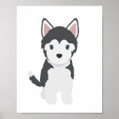Poster Siberian Husky Puppy Nursery & Kids (Devant)