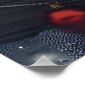 Poster Sibérie Husky Chien Festif de Noël (Coin)