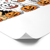 Poster Sibérie Husky Ghost Automne Automne Thanksgiving H (Coin)