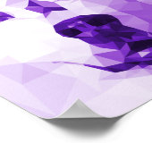 Poster Sibérie Husky Low Poly Art en violet (Coin)