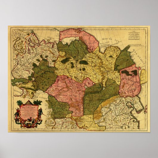 Poster Sibérie, RussieCarte panoramiqueSibérie, Russie (Devant)