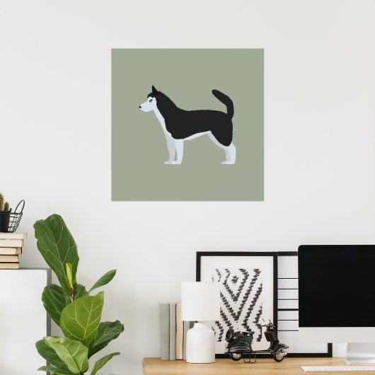 Poster Sibérien Husky (Bureau à domicile)