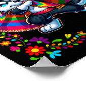 Poster Sibérien Husky Cinco De Mayo Pet Lover Funny Chien (Coin)