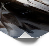 Poster Sibérien Husky Laisser Neige Noël (Coin)