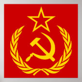 Poster Sickle And Hammer, USSR, CCCP, Communism (Devant)