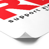 Poster Sida/VIH, le rouge (Coin)