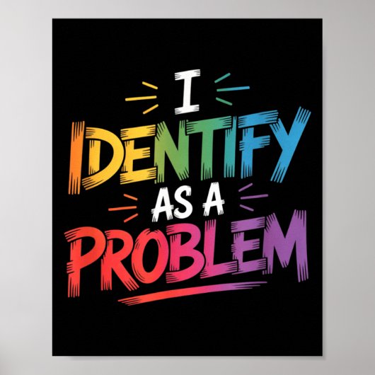 Poster S'identifier comme une blague drôle et sarcastique (Devant)