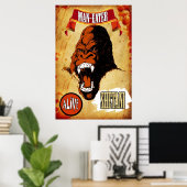 Poster Sideshow Art - Shetani l'homme manger Gorilla (Bureau à domicile)