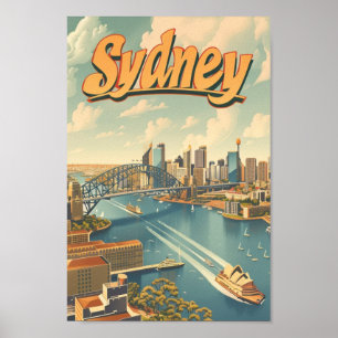 Poster Sidney Australie célèbre Vintage voyage Place