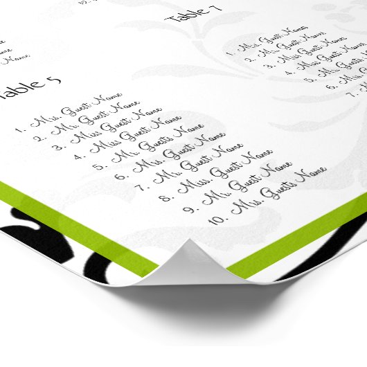 Poster Siège Apple vert et noir Bumble Graphique 12 Table (Coin)