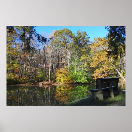 Poster Siège avec vue d'automne en Pennsylvanie (Devant)