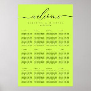 Poster Siège Cyber Lime Jet Black Celebration de bienvenu