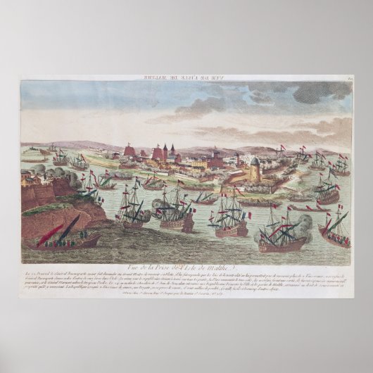 Poster Siège de Malte, 12 juin 1798 (Devant)