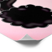 POSTER SIÈGE DE POODLE NOIR (Coin)