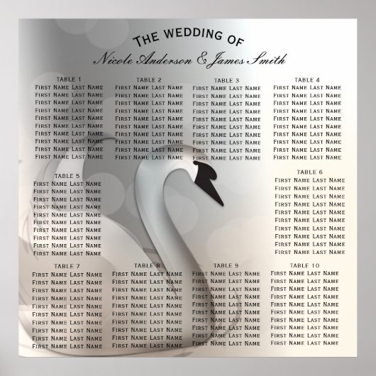 Poster Siège de table de mariage élégant de la princesse  (Devant)