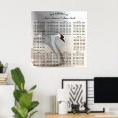 Poster Siège de table de mariage élégant de princesse cyg (Bureau à domicile)