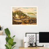 Poster Siège de Vicksburg par Kurz et Allison 1863 (Bureau à domicile)
