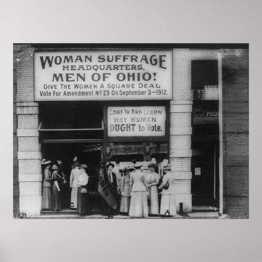 Poster Siège du Suffrage de l'Ohio à Cleveland (Devant)