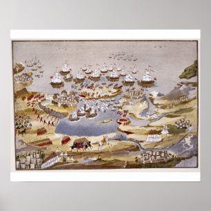 Poster Siège et bataille navale, plaque 13 de 'Pictorial 