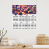 Poster Siège Mariage du coucher de soleil du désert (Cuisine)