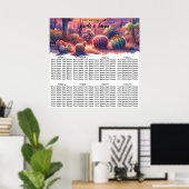 Poster Siège Mariage du coucher de soleil du désert (Bureau à domicile)