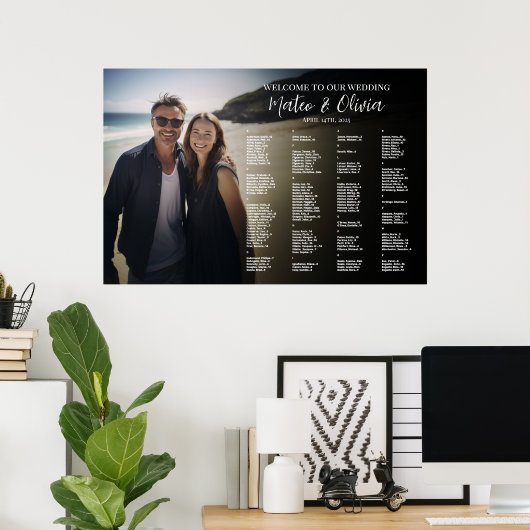 Poster Siège photo alphabétique moderne (Bureau à domicile)