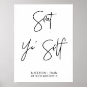 Poster Siège Yo Self-Mariage Plan de siège gratuit Signer (Devant)