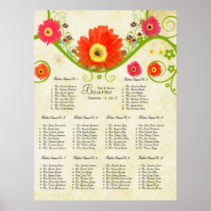 Poster Sièges Gerber Daisy Cochés Graphique 10 Tableaux