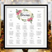 Poster Sièges Mariages roses Graphique 17 Tableaux