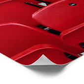 Poster Sièges rouges au stade de football (Coin)