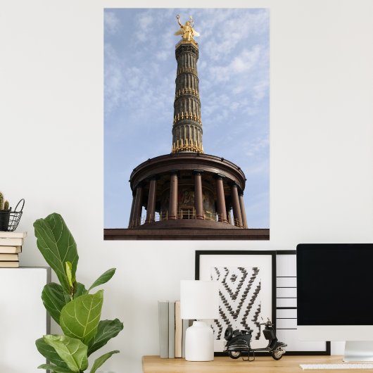 Poster Siegessäule Berlin (Bureau à domicile)