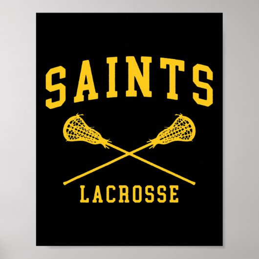 Poster Siena College Saints Lacrosse Throwback Retro Cros (Devant)