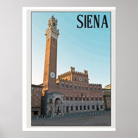 Poster Siena Palazzo Pubblico Matin (Devant)