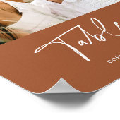 Poster SIENNA Bohemian Photo Table Numéro 8x10 (Coin)