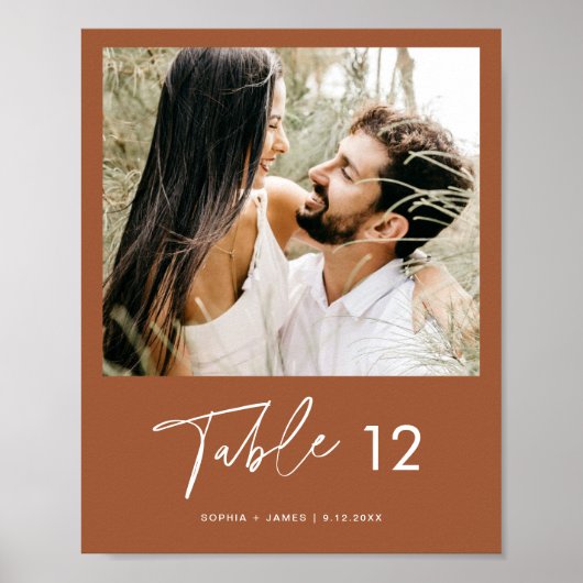 Poster SIENNA Bohemian Photo Table Numéro 8x10 (Devant)