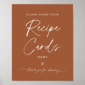 Poster SIENNA Carte de recettes - Laisser votre recette (Devant)