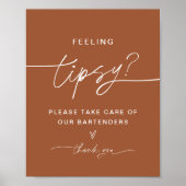 Poster SIENNA Feet Tipsy Sign Astuce Votre barman (Devant)