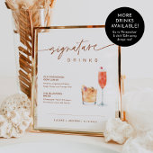 Poster SIENNA Signature Boissons Mariage Signal 8x10