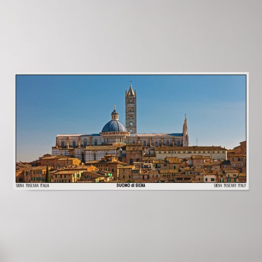 Poster Sienne - Duomo de Sienne (Devant)