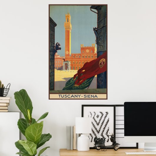 Poster Sienne Toscane (Bureau à domicile)