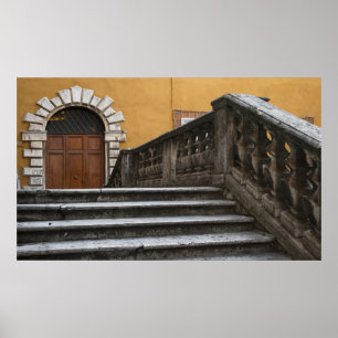 Poster Sienne, Toscane, Italie - Vue en angle bas