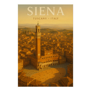 Poster Sienne — Toscane Piazza del Campo