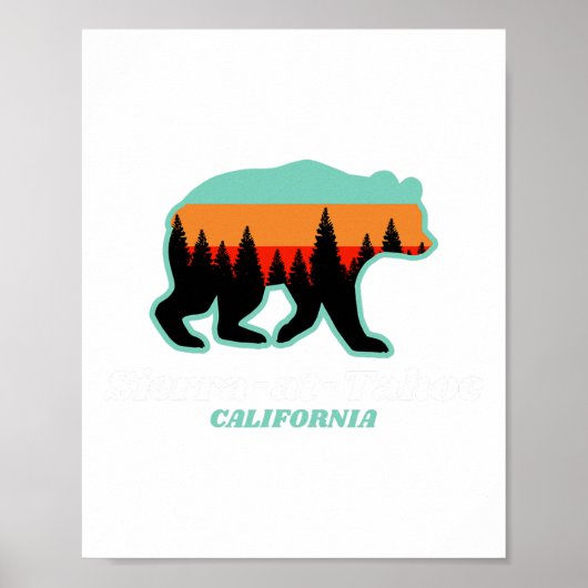 Poster Sierra-at-tahoe Ski Snowboard Californie Bea (Devant)