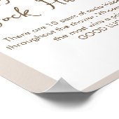 Poster SIERRA Boho Baby Sock Chasse Baby shower Jeu (Coin)