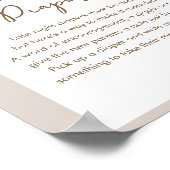 Poster SIERRA Boho Diapeurs de nuit tardifs Baby shower (Coin)