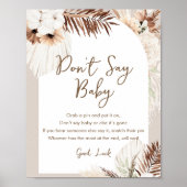 Poster SIERRA Boho ne pas dire Baby Game (Devant)